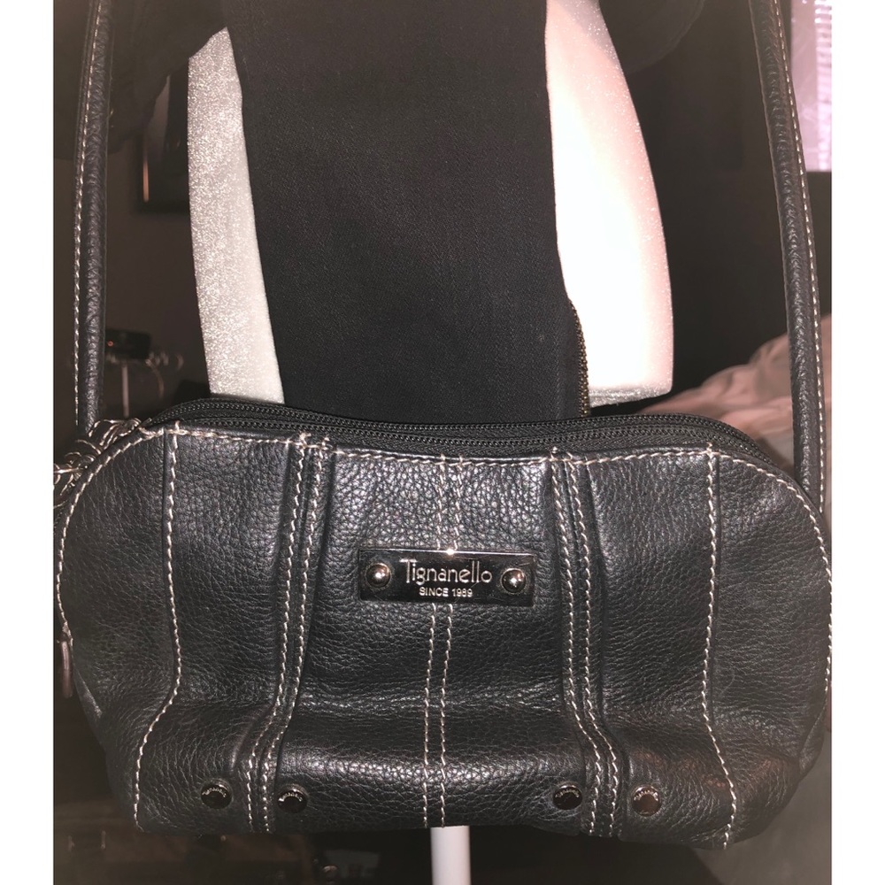 Tignanello black leather purse